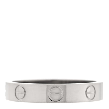 Cartier 18K White Gold 3.5mm LOVE Wedding Band Ring 52 6 1 of 4