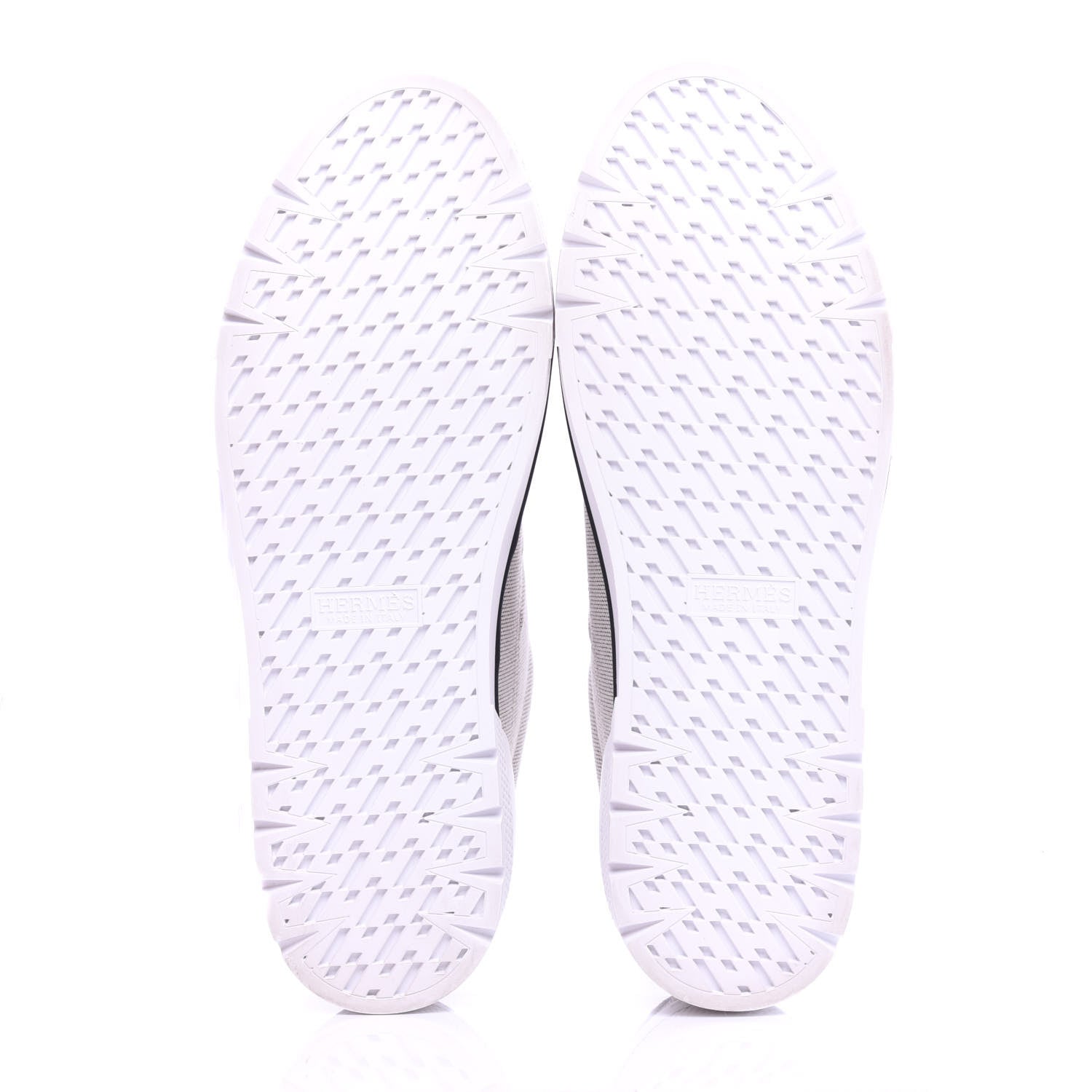 Hermes Canvas Calfskin Womens Voltage Sneakers 37 Prunoir White 6 of 10