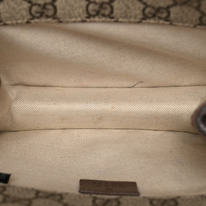 Gucci GG Supreme Monogram Web Small Neo Vintage Double Flap Messenger Bag Beige New Acero 5 of 16