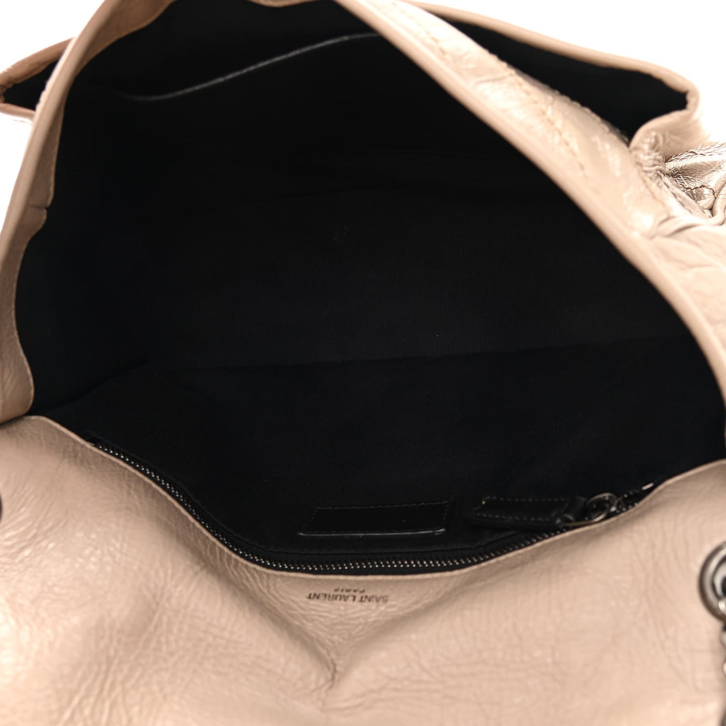 Crinkled Calfskin Matelasse Monogram Medium Niki Chain Satchel Light Natural