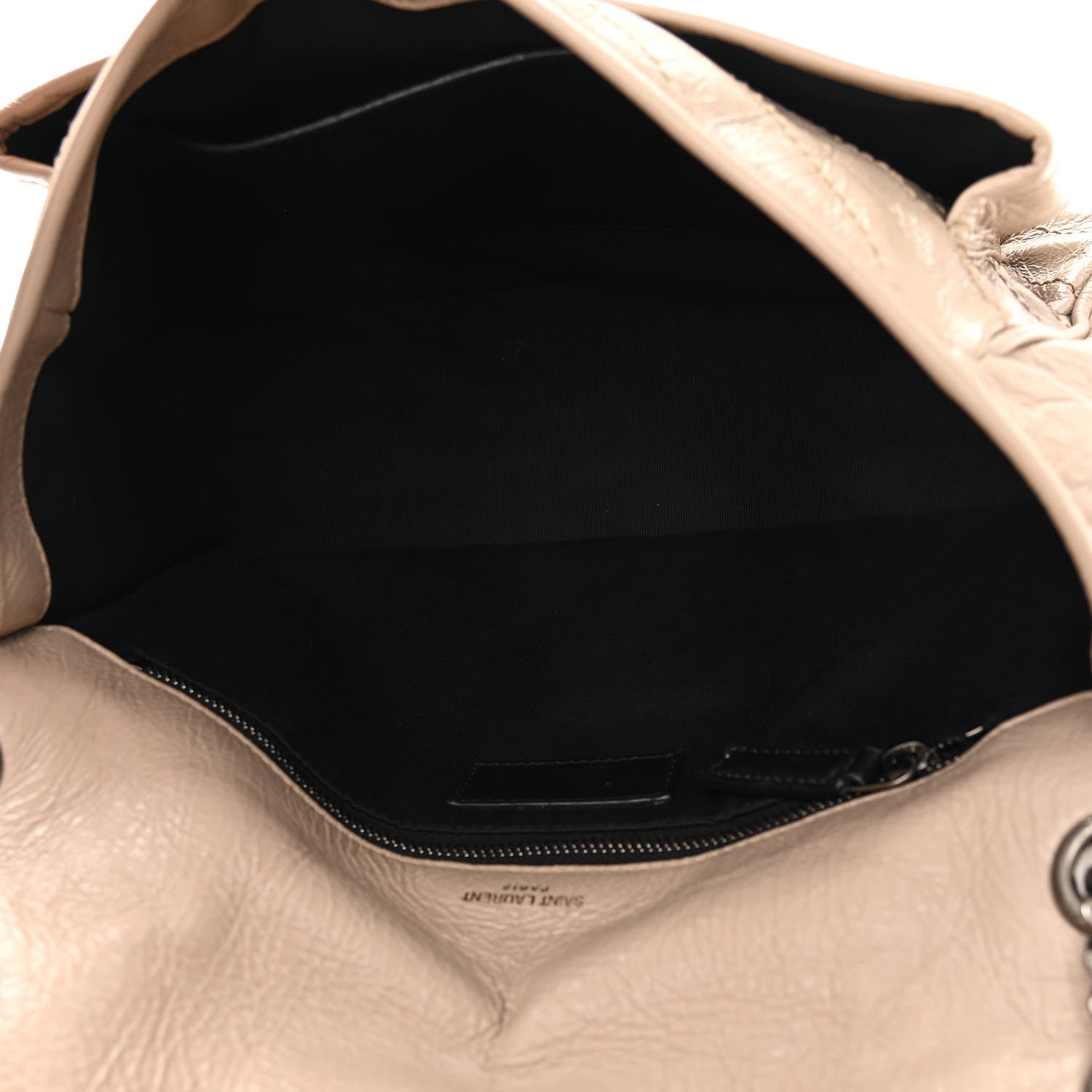 Saint Laurent Crinkled Calfskin Matelasse Monogram Medium Niki Chain Satchel Light Natural 5 of 12