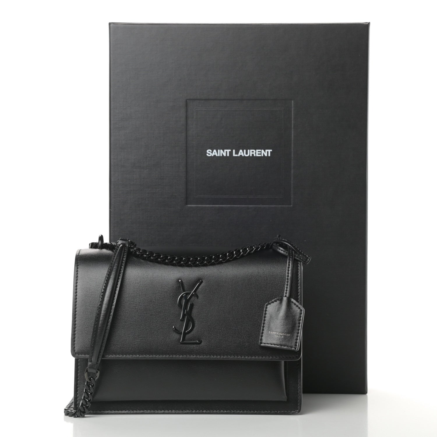Saint Laurent Calfskin Medium Monogram Sunset Black 13 of 13