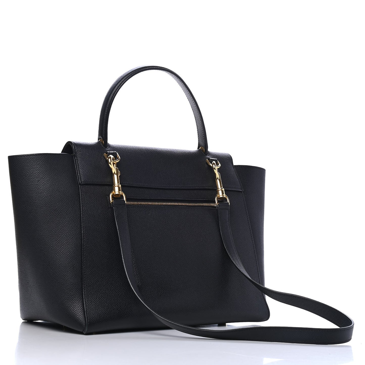 Baby Grained Calfskin Mini Belt Bag Black