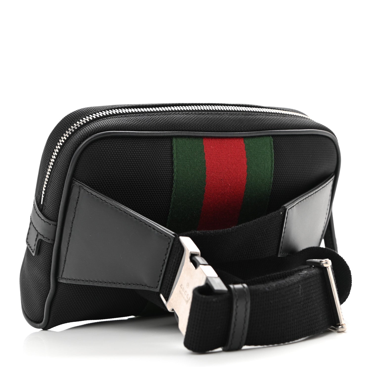Gucci Canvas Web Slim Belt Bag Black 3 of 10
