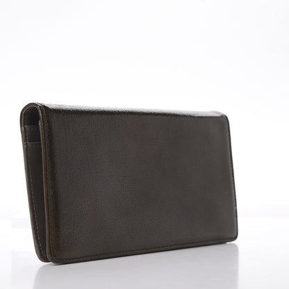 Chanel Grained Patent CC Yen Wallet Brown 3 of 13