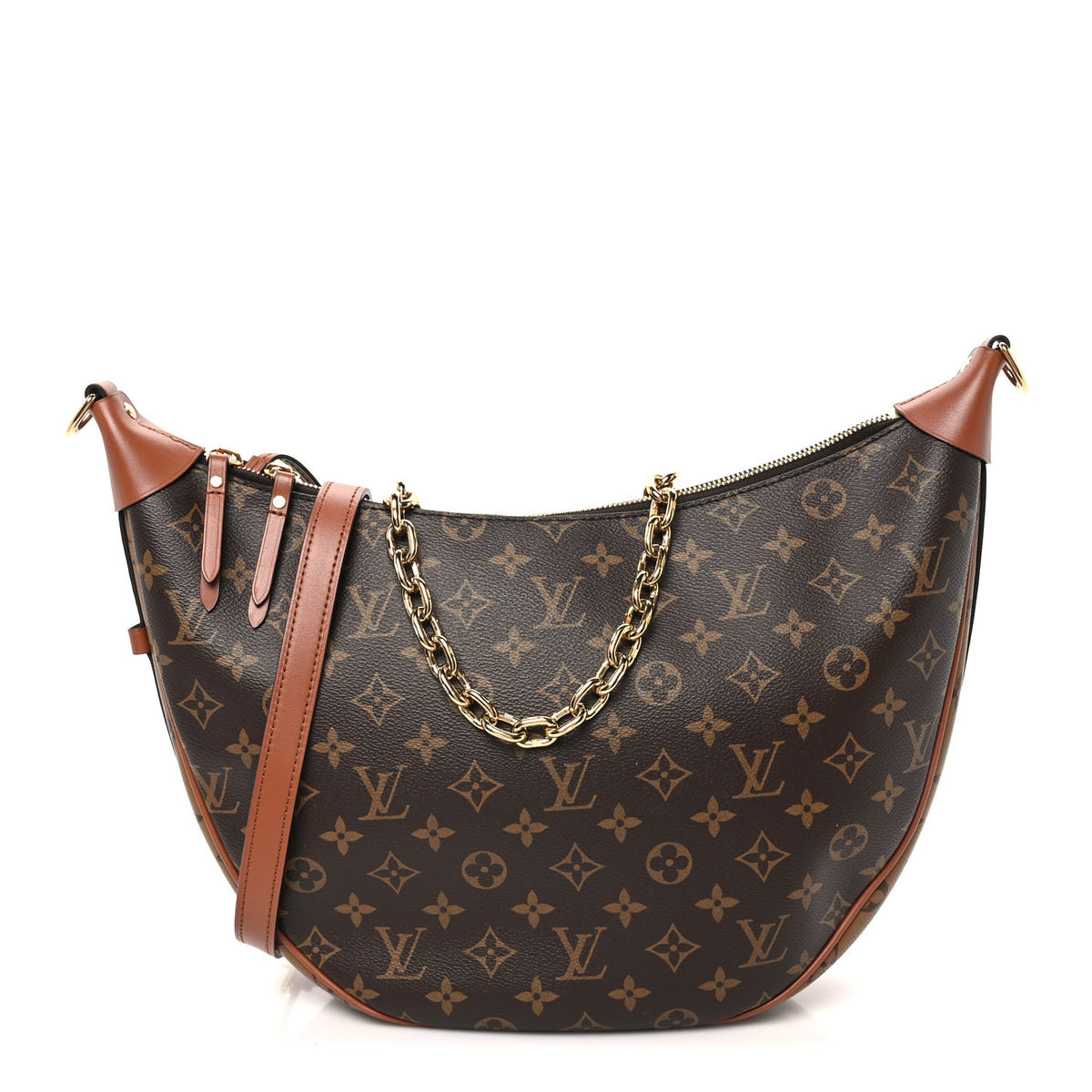 Reverse Monogram Loop Hobo