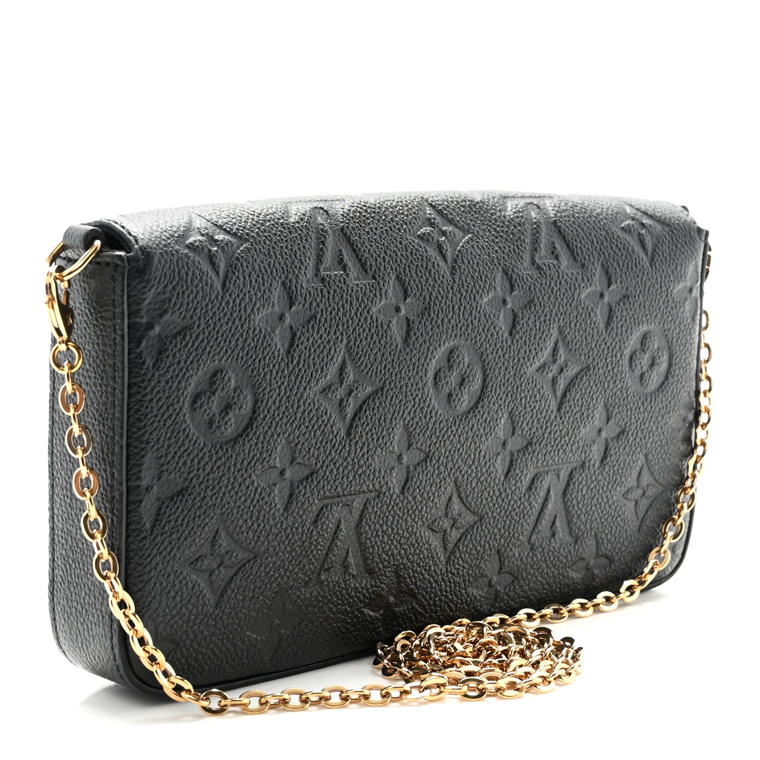Louis Vuitton Empreinte Pochette Felicie Chain Wallet Black 3 of 9