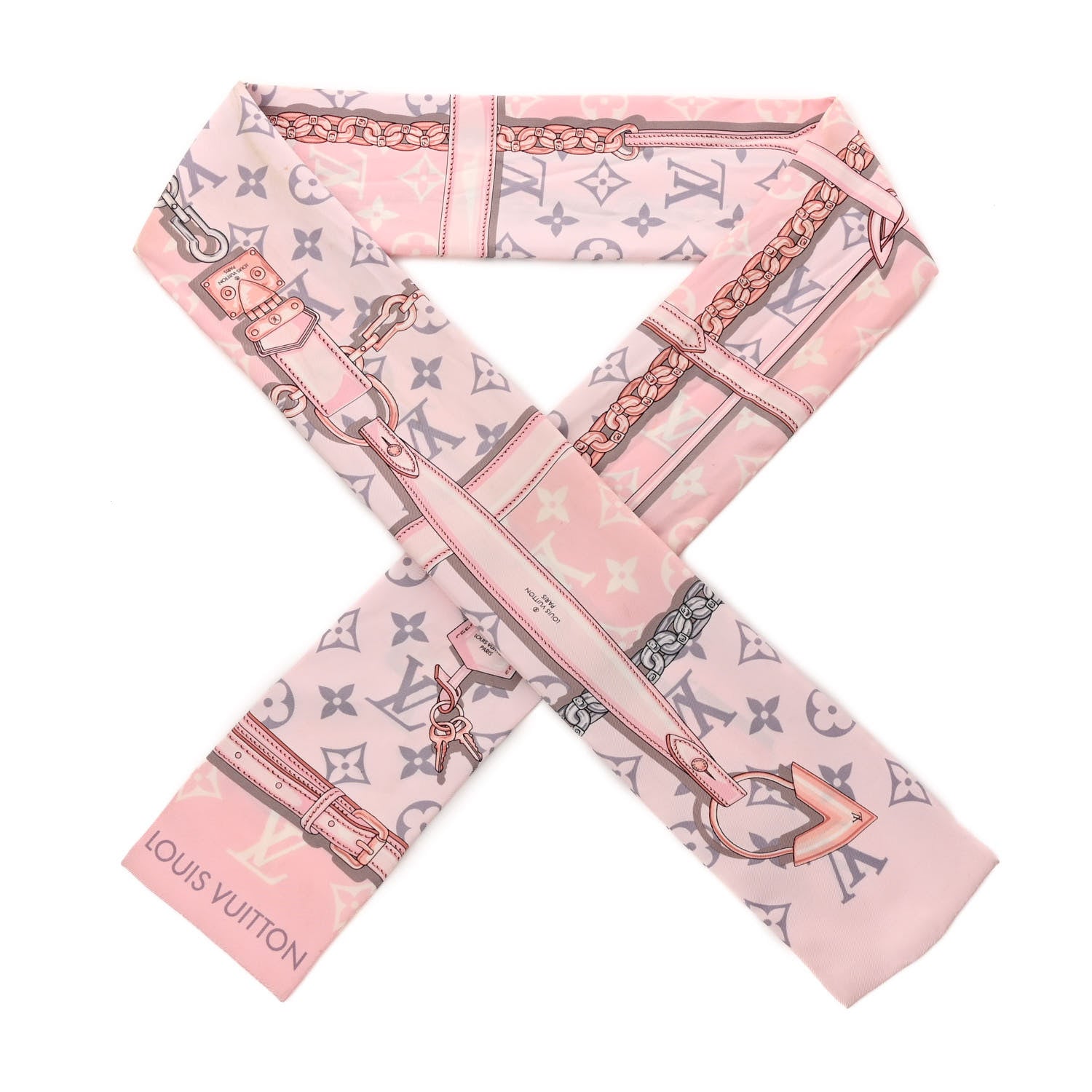 Louis Vuitton Silk Monogram Confidential Bandeau Light Pink 1 of 8