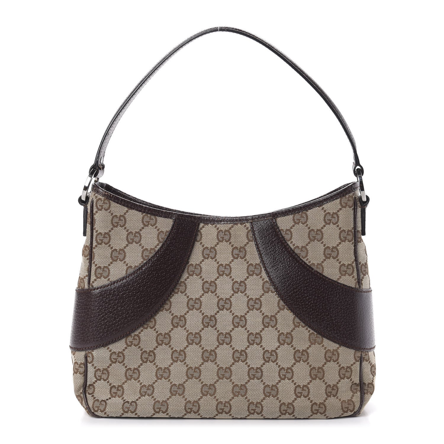 Gucci Monogram Shoulder Bag Dark Brown 1 of 14