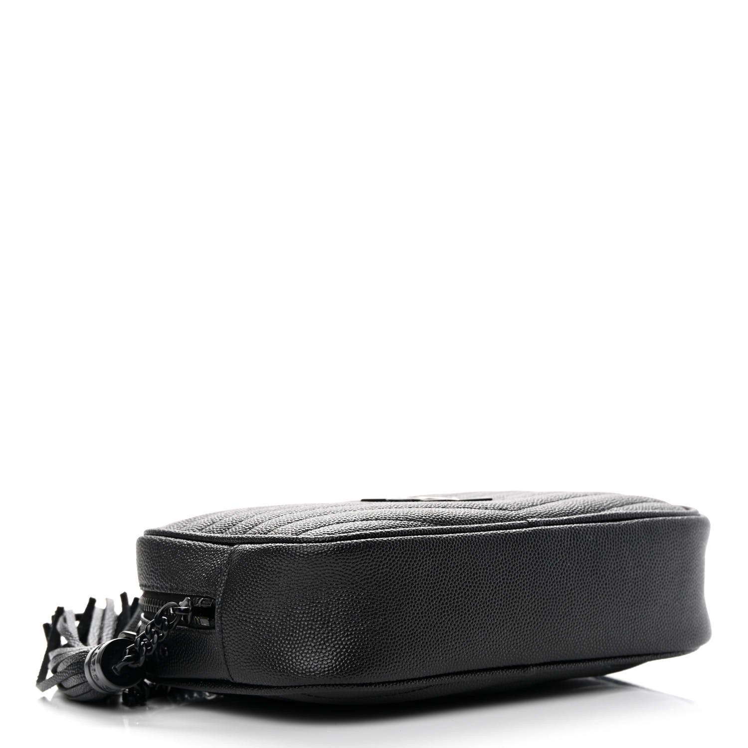 Saint Laurent Grain De Poudre Matelasse Monochrome Monogram Mini Lou Camera Bag Black 4 of 11