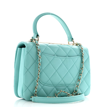 Chanel Lambskin Quilted Small Trendy CC Dual Handle Flap Bag Blue 3 of 13