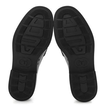 Gucci Rubber Enamel Horsebit Mens Loafers 9 Black 6 of 11
