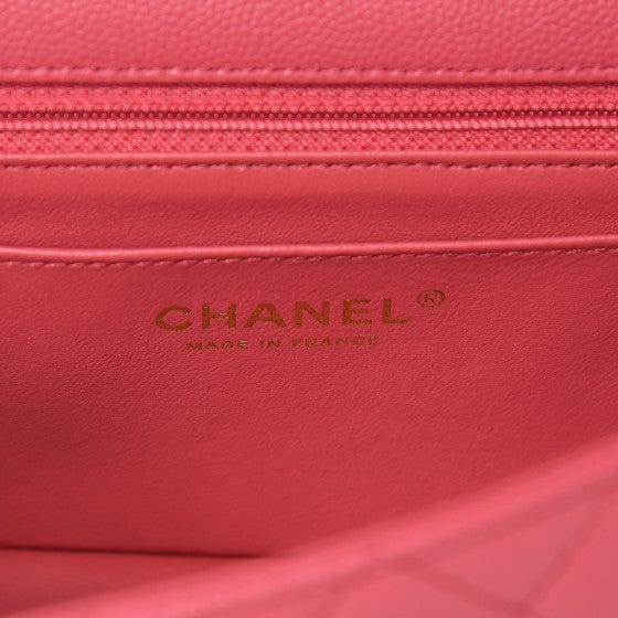 Chanel Caviar Quilted Mini Rectangular Flap Dark Pink 6 of 8