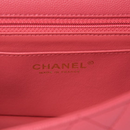 Chanel Caviar Quilted Mini Rectangular Flap Dark Pink 6 of 8
