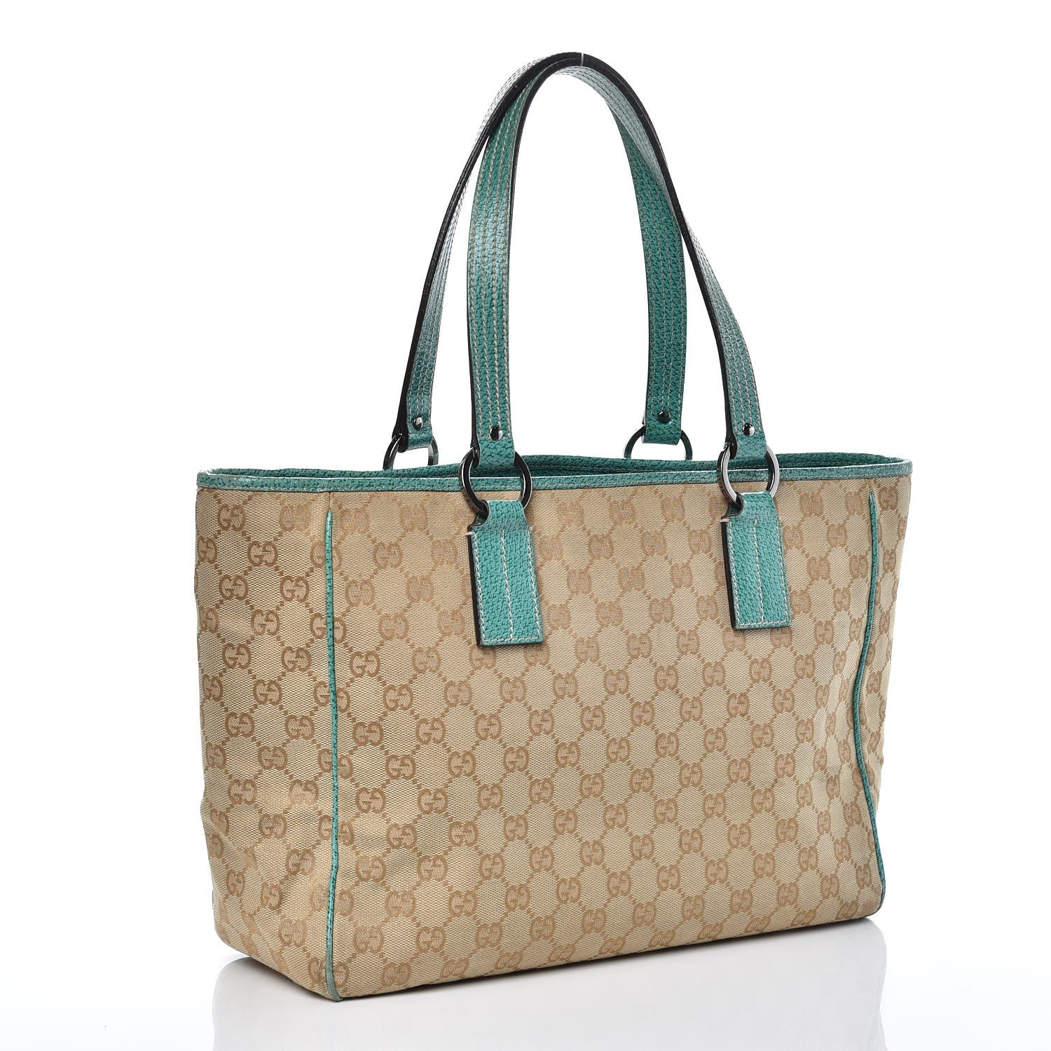 Gucci Monogram Small Tote Turquoise 3 of 19