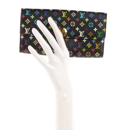 Louis Vuitton Monogram Multicolor Sarah Wallet Black 2 of 8