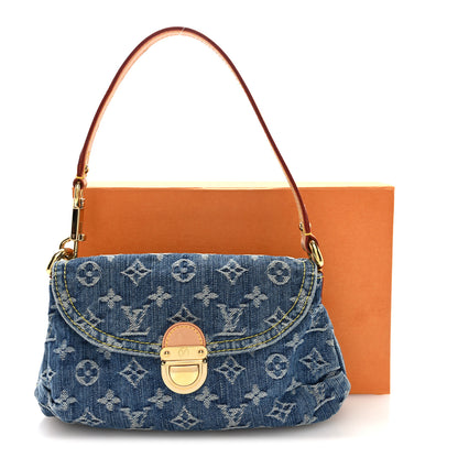 Louis Vuitton Monogram Denim Mini Pleaty Blue 10 of 10