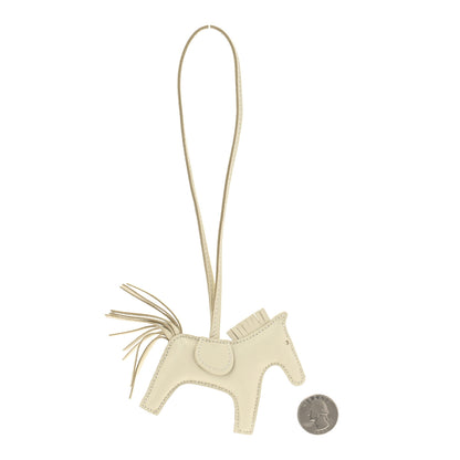 Hermes Milo Lambskin Grigri Rodeo Horse Bag Charm PM Nata 2 of 4