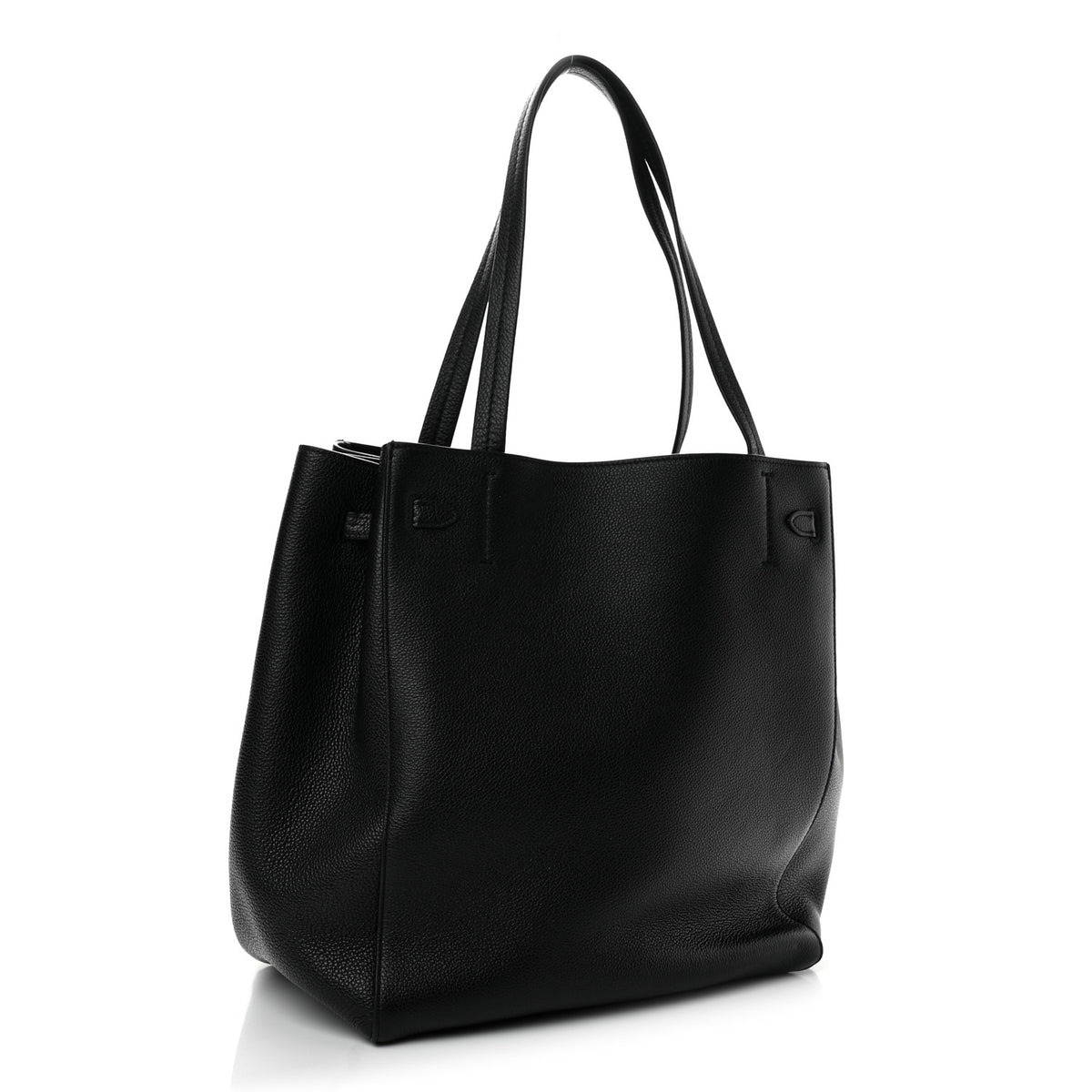 Celine Soft Grained Calfskin Small Belt Cabas Phantom Black 2 of 11