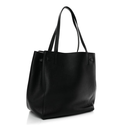 Celine Soft Grained Calfskin Small Belt Cabas Phantom Black 2 of 11