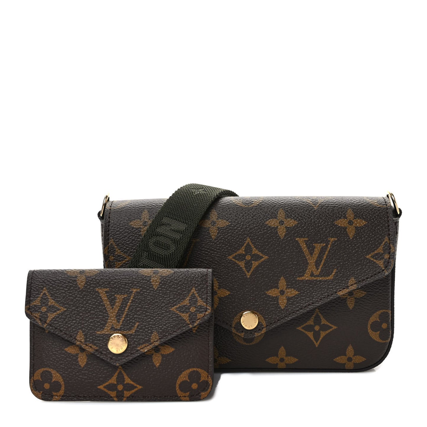 Monogram Felicie Strap & Go Kaki