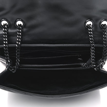 Saint Laurent Calfskin Y Quilted Monogram Medium Loulou Chain Satchel Black 4 of 6