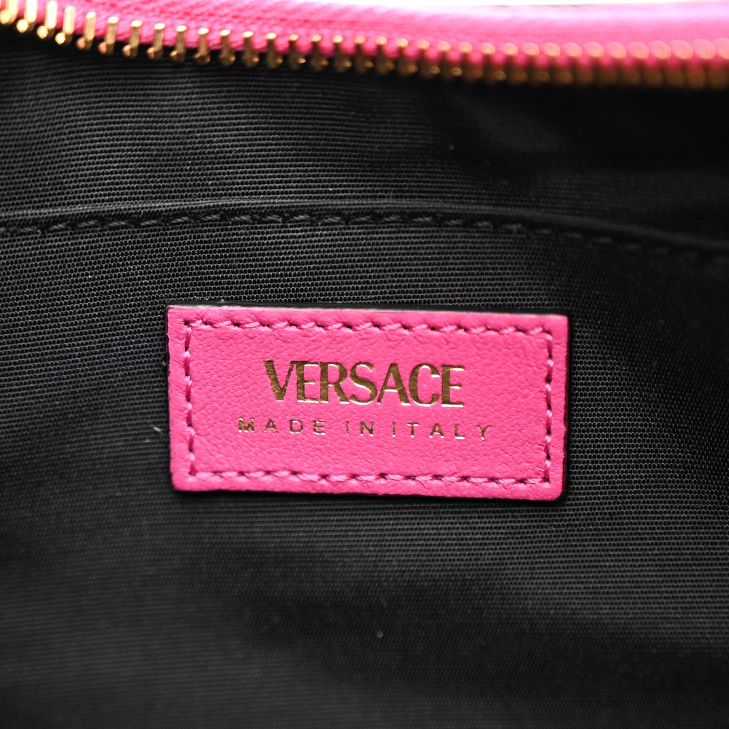 Nappa Quilted Medusa Shoulder Bag Fuchsia