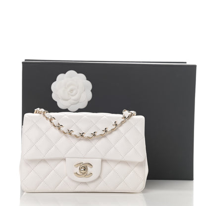 Chanel Lambskin Quilted Mini Rectangular Flap White 11 of 11