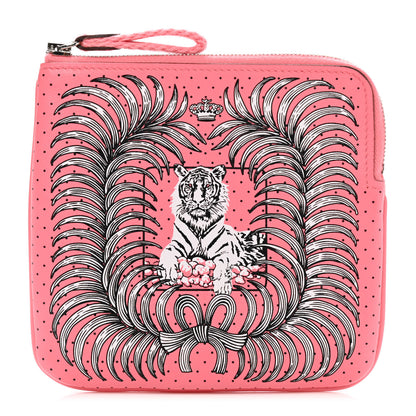 Hermes Swift Tigre Royal Bandana Carre Pocket Pouch Rose Ete 1 of 8