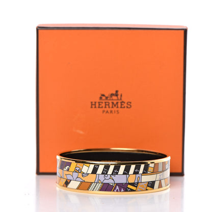 Hermes Enamel Printed Astrologie Nouvelle Wide Bracelet 62 6 of 6