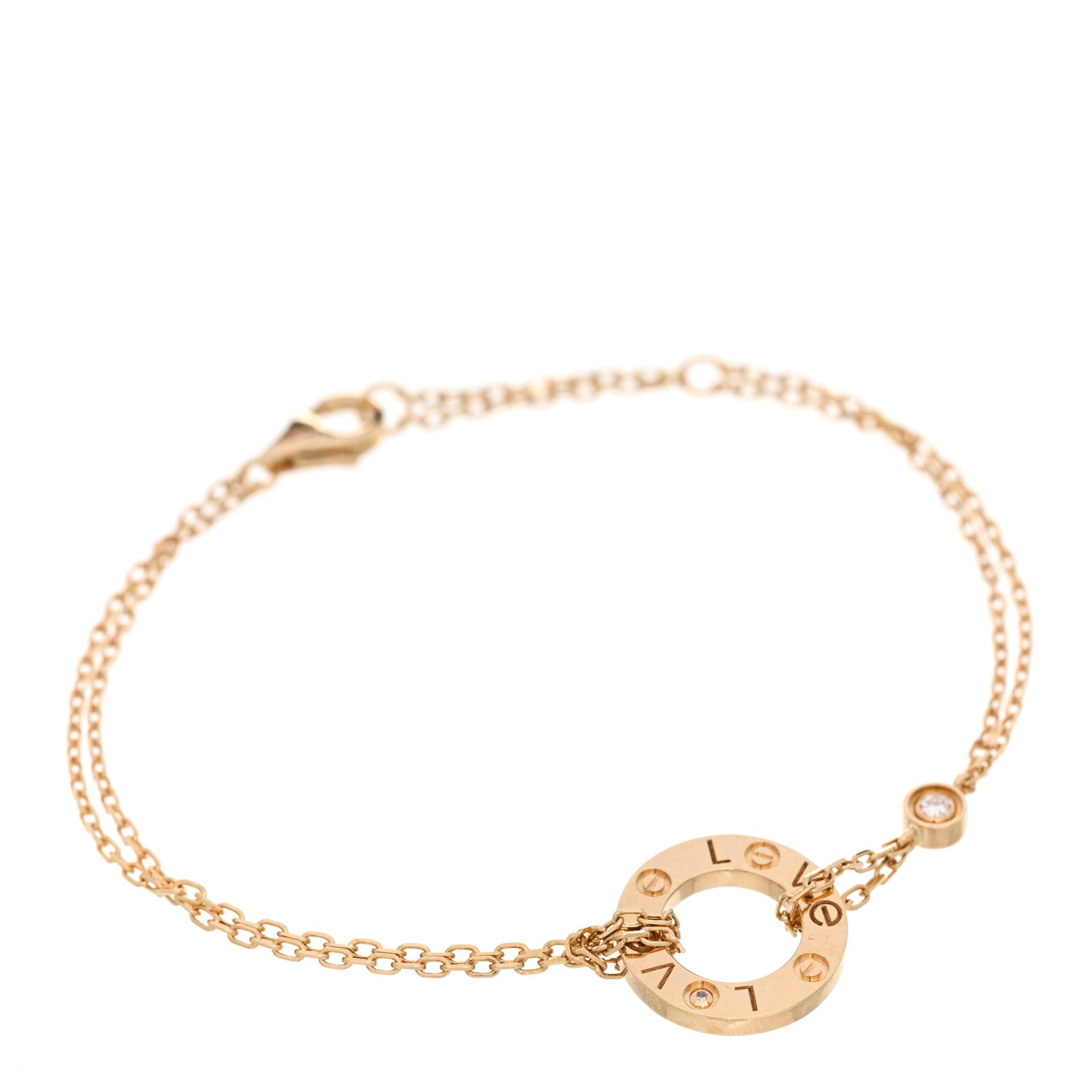 Cartier 18K Yellow Gold Diamond LOVE Bracelet 1 of 4