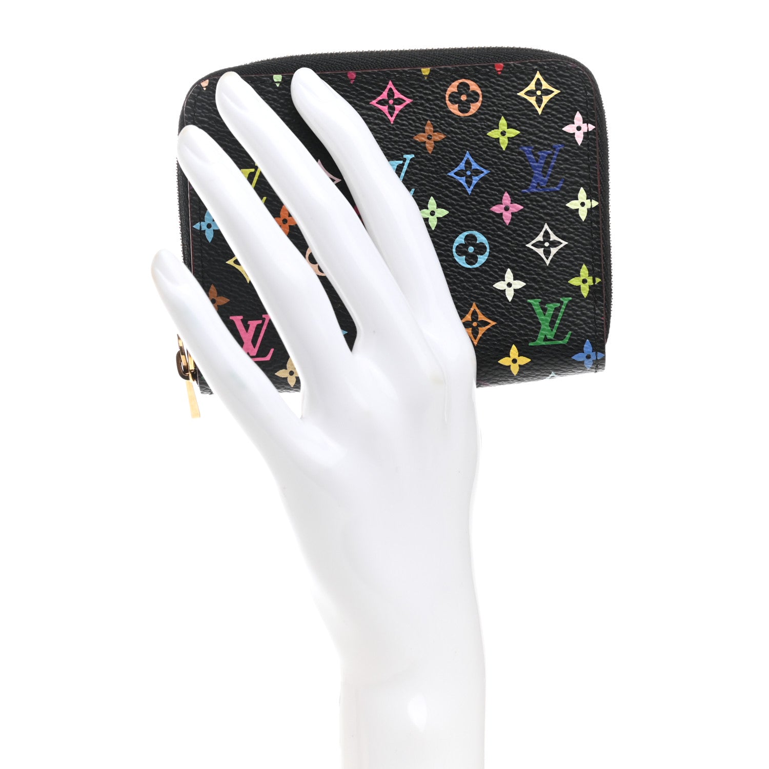 Louis Vuitton Monogram Multicolor Zippy Coin Purse Black 3 of 8