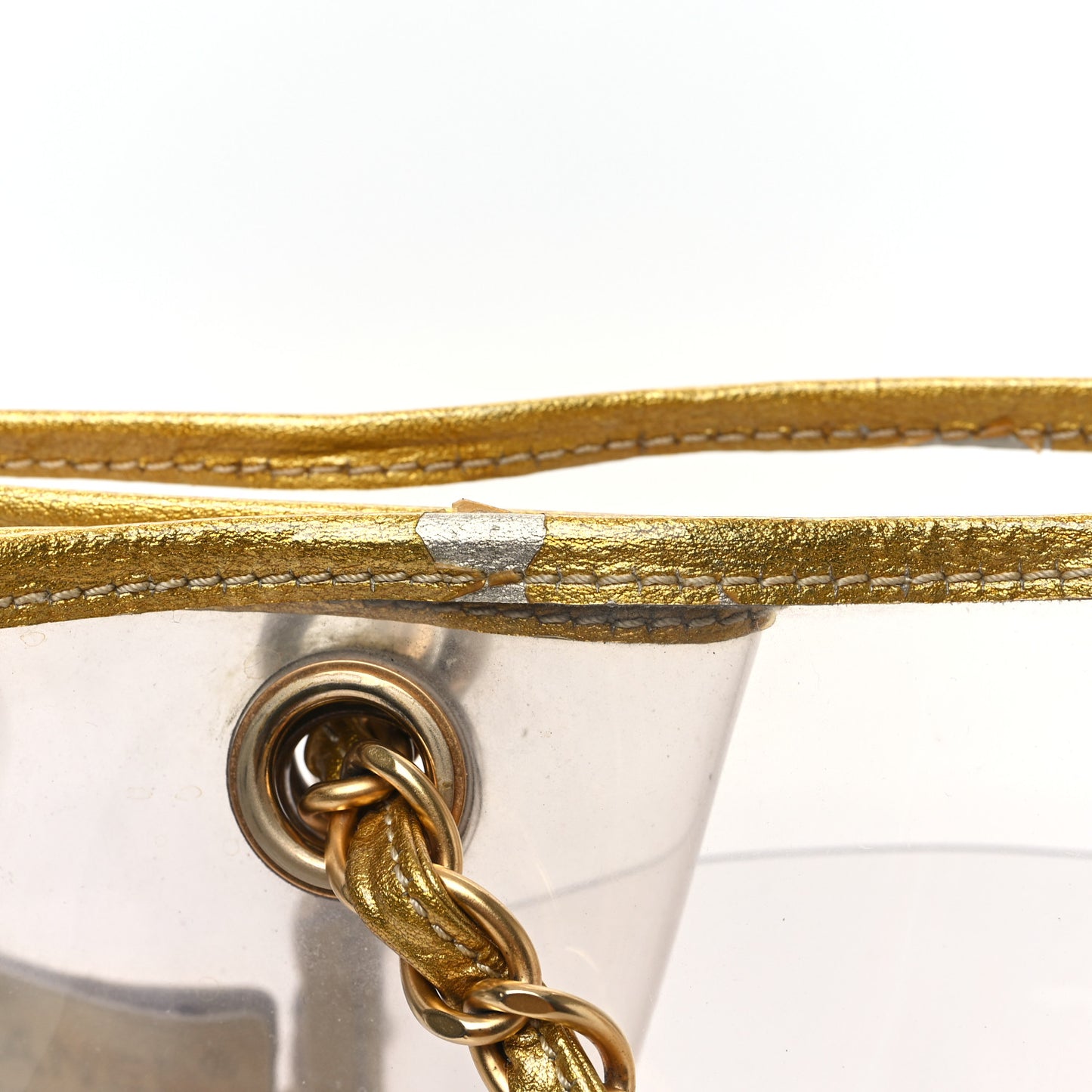 Vinyl Naked Tote Gold