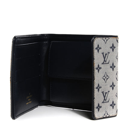 Louis Vuitton Mini Monogram Compact Wallet Blue 5 of 7