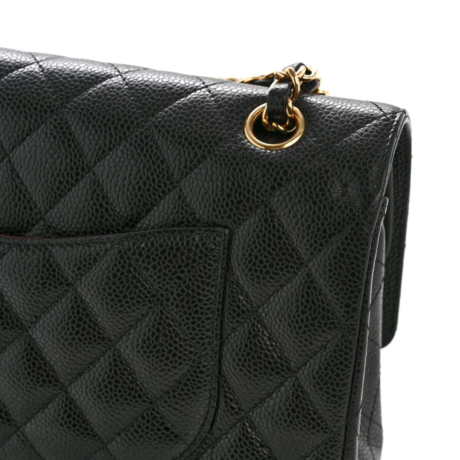 Chanel Caviar Quilted Medium Double Flap Black 14 of 15