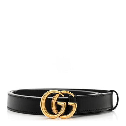 Gucci Calfskin Double G 20mm Belt 90 36 Black 1 of 4