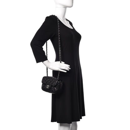 Chanel Lambskin Perforated Mini Rectangular Flap Black 2 of 9