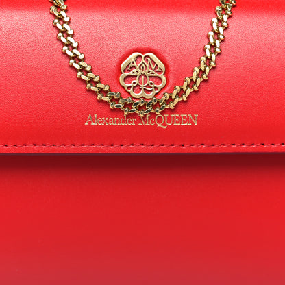 Alexander McQueen Calfskin Wallet on Chain Red 8 of 10