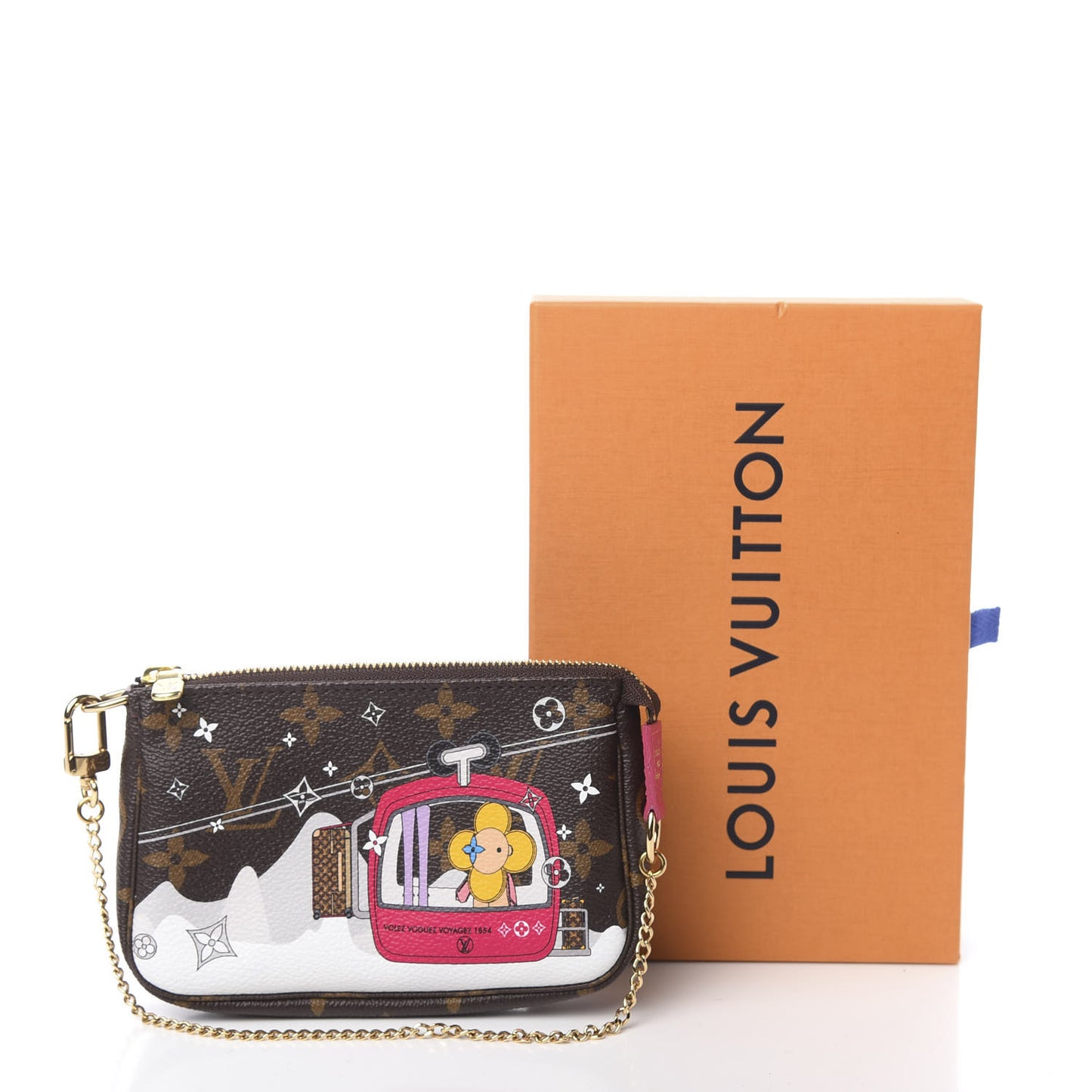 Monogram 2019 Christmas Animation Mini Courchevel Pochette Accessories Fuchsia