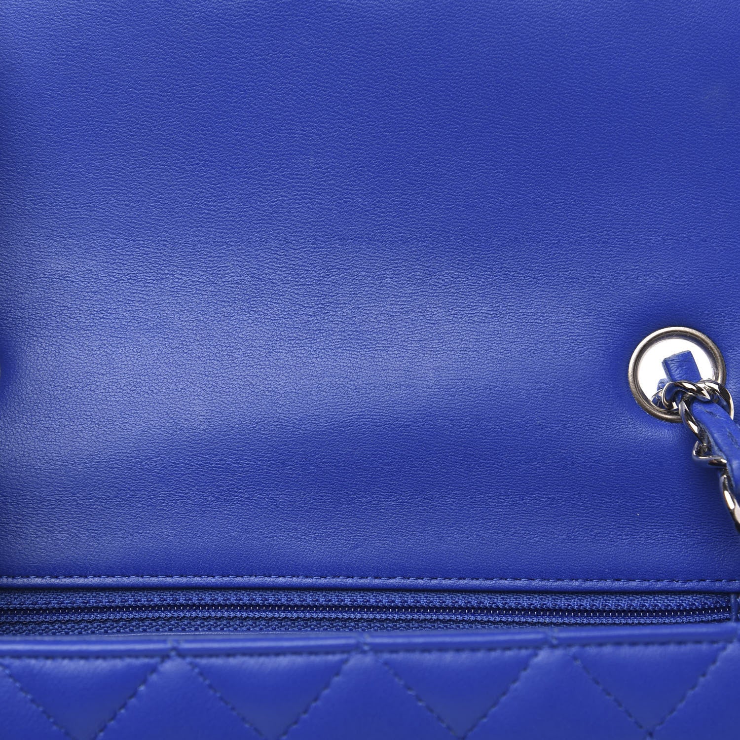 Chanel Lambskin Quilted Mini Rectangular Flap Royal Blue 11 of 13