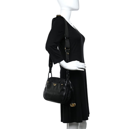 Prada Tessuto Nylon City Calfskin Quilted Crossbody Black 3 of 13