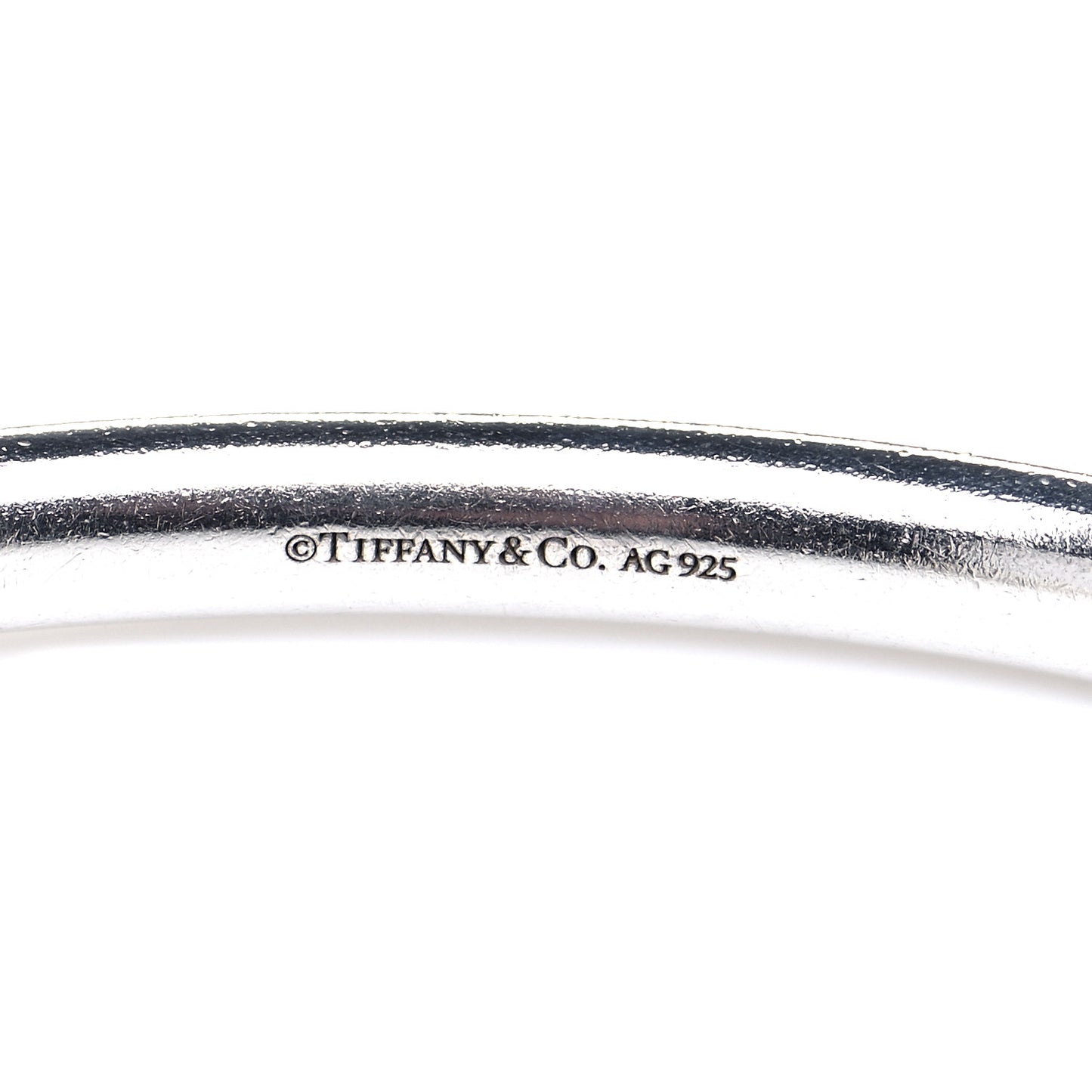 Sterling Silver Diamond Return to Tiffany Narrow Circle Edge Cuff Bracelet
