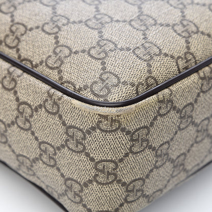 Gucci GG Plus Monogram Selleria Calfskin Medium Messenger Bag Beige Ebony Cocoa Dark Chocolate 15 of 20