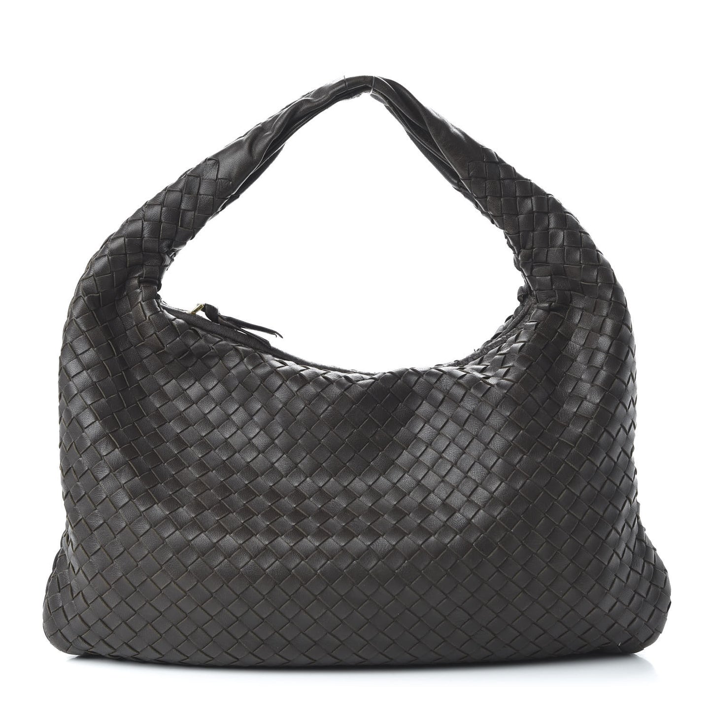 Nappa Intrecciato Medium Veneta Hobo Ebano