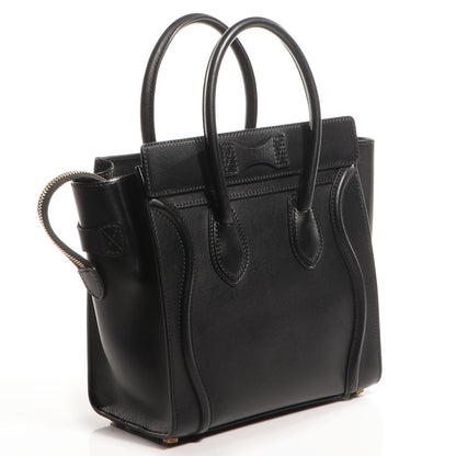 Celine Smooth Calfskin Micro Luggage Black 3 of 11