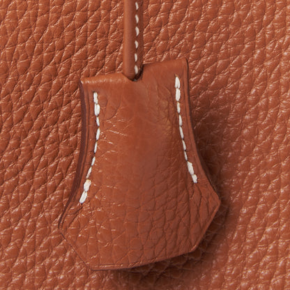 Hermes Taurillon Clemence Birkin 35 Gold 31 of 33
