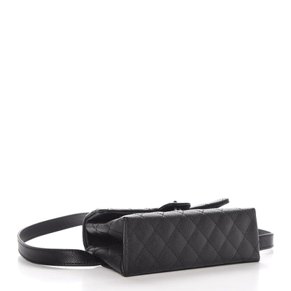 Chanel Grained Calfskin Quilted 2.55 Reissue Flap Belt Bag Clutch Black 4 of 7