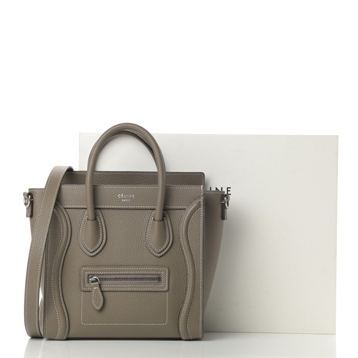 Drummed Calfskin Nano Luggage Souris