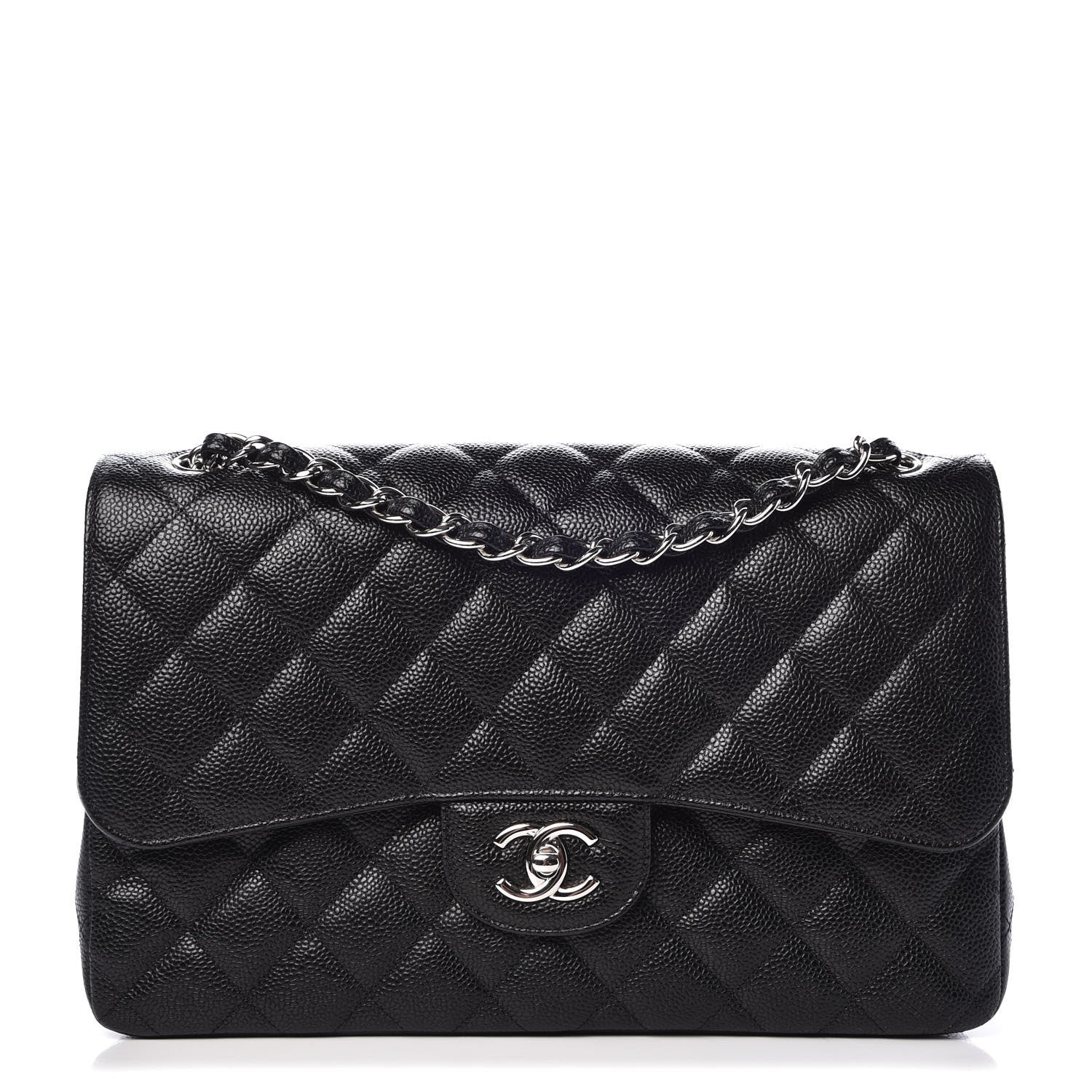 Chanel Caviar Quilted Jumbo Double Flap Black 1 of 12