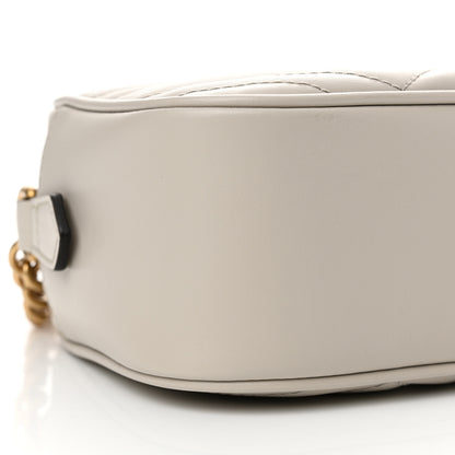 Gucci Calfskin Matelasse Small GG Marmont Chain Shoulder Bag Light Grey 9 of 11